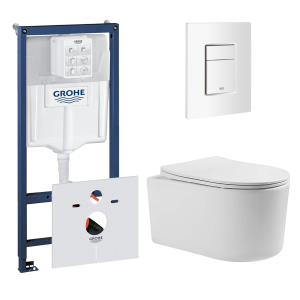 Комплект инсталляции GROHE 38772SH0 с унитазом Aquatek МИЯ и сиденьем с микролифтом (NW0160)