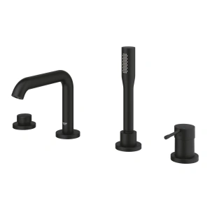 Смеситель для ванны GROHE Essence на 4 отверстия, фантомный чёрный (25251KF1)