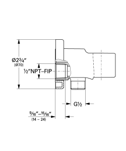 Подключение для душевого шланга GROHE Relexa с держателем, хром (28629000)