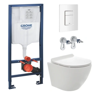 Комплект инсталляции GROHE 38772SH0 с унитазом AQUAme AQM2002PRO и сиденьем с микролифтом (NW0178)