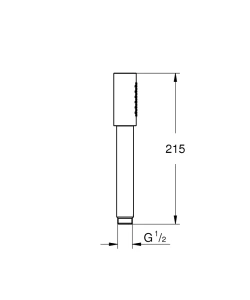 Ручной душ GROHE Rainshower Aqua Stick, 8,5 л/мин, 1 режим, хром (26891000)