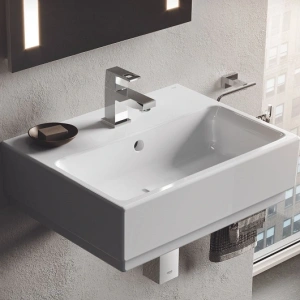 Раковина GROHE Cube Ceramic, подвесная 50 см, альпин-белый (3947400H)