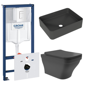 Комплект инсталляции GROHE Rapid SL 38772SH0 с унитазом Aqueduto ESTETA EST0140 и раковиной Aqueduto ESPIRAL ESP0440 (NW0492)