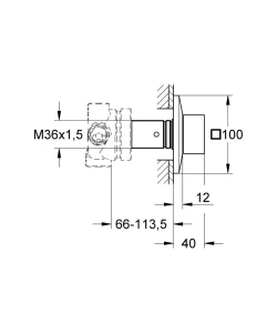 Внешняя часть переключателя потоков GROHE Allure Brilliant на 3 положения, хром (19798000)