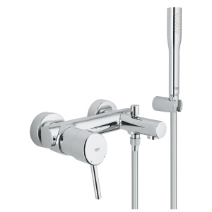 Смеситель для ванны GROHE Concetto с душевым гарнитуром, хром (32212001)