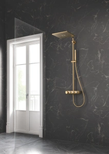 Душевая система GROHE Euphoria SmartControl System 310 Cube с термостатом для душа, холодный рассвет матовый (26508GN0)