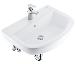 Набор для ванной: раковина, смеситель StartFlow и сифон, GROHE Bau Ceramic (39472000)