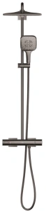 Душевая система GROHE Rainshower SmartActive 310 Cube с термостатом для душа, темный графит глянцевый (26837A00)