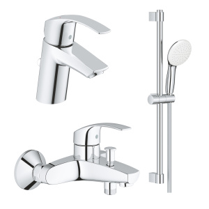 Готовый комплект для ванной комнаты GROHE Eurosmart, хром (129153)