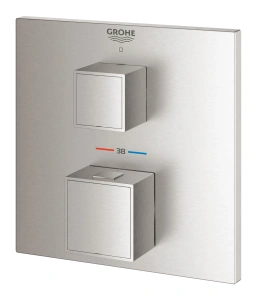 Внешняя часть термостата для душа GROHE Grohtherm Cube на 1 потребителя, суперсталь (24153DC0)