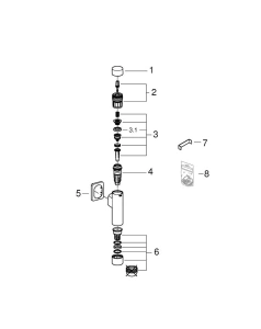 Смывное устройство под давлением для унитаза GROHE Rondo (37349000)