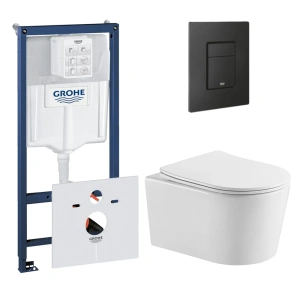 Комплект инсталляции GROHE 38811KF0 с унитазом Aquatek ОБЕРОН и сиденьем с микролифтом (NW0524)