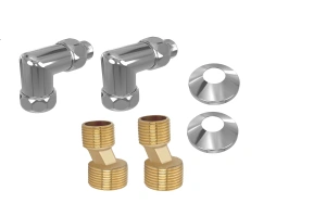 Комплект фитингов для подключения полотенцесушителя Aquatek, хром AQ 3020CH