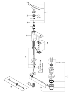 Смеситель для раковины GROHE Allure Brilliant, M-size, хром (23029000)