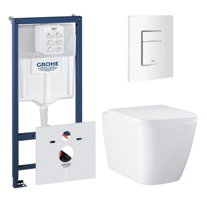 Комплект инсталляции GROHE Rapid SL 38772SH0 с унитазом GROHE Clova Ceramic Square и сиденьем с микролифтом (NW0661)