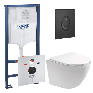 Комплект инсталляции GROHE Rapid SL 1000044 с унитазом Aquatek ЕВРОПА AQ1901-00 и сиденьем с микролифтом (NW0675)