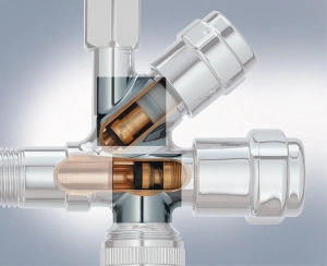 Комбинированный угловой вентиль GROHE, хром (41073000)