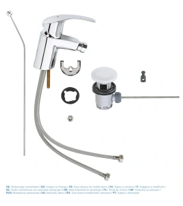 Смеситель для биде GROHE Eurosmart с донным клапаном, S-size, хром (32929002)