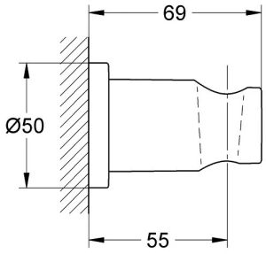 Держатель для ручного душа GROHE Rainshower, фантомный черный (22117KF0)