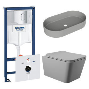 Комплект инсталляции GROHE Rapid SL NW0145/S с унитазом Aqueduto MACIO MAC0130 и раковиной Aqueduto ESPIRAL ESP0230 (NW0445)