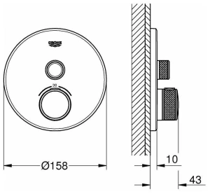 Готовый комплект GROHE Grohtherm SmartControl (SC0001)