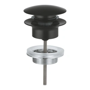 Донный клапан для раковины GROHE нажимной, матовый чёрный (658072430)