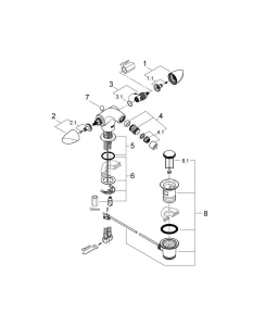 Смеситель для биде GROHE Aria, хром (24030000)