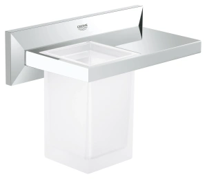 Стакан для зубных щеток с держателем и полочкой GROHE Allure Brilliant, хром (40503000)