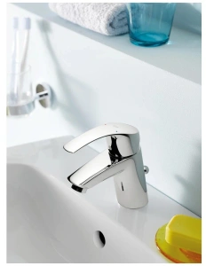 Смеситель для раковины GROHE Eurosmart с нажимным донным клапаном S-Size, хром (23922002)