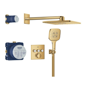Душевая система GROHE Grohtherm SmartControl с термостатом для душа, холодный рассвет глянец (34864GL0)