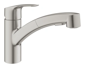 Смеситель для кухни GROHE Eurosmart с вытяжным душем, суперсталь (30305DC1)