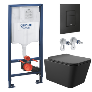 Комплект инсталляции GROHE Solido 38811KF0 с унитазом Aqueduto MACIO MAC0140 и сиденьем с микролифтом (NW0229)