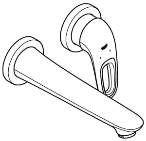 Внешняя часть смесителя для раковины GROHE Eurostyle M-Size, белая луна (19571LS3)