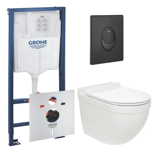 Комплект инсталляции GROHE Rapid SL 1000044 с унитазом AQUAme AQM2010 и сиденьем с микролифтом (NW0684)