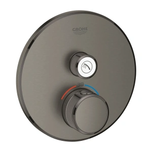Внешняя часть термостата для душа GROHE Grohtherm SmartControl на 1 потребителя, темный графит матовый (29118AL0)