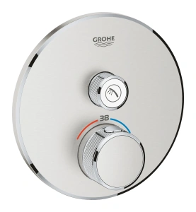 Внешняя часть термостата для душа GROHE Grohtherm SmartControl на 1 потребителя, суперсталь (29118DC0)