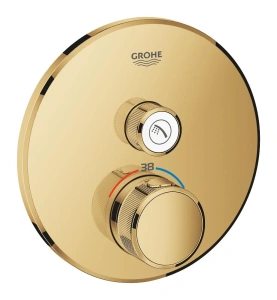 Внешняя часть термостата для душа GROHE Grohtherm SmartControl на 1 потребителя, холодный рассвет глянец (29118GL0)