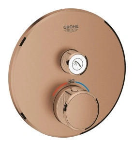 Внешняя часть термостата для душа GROHE Grohtherm SmartControl на 1 потребителя, теплый заказ матовый (29118DL0)