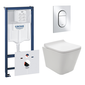 Комплект инсталляции GROHE NW0145/S с унитазом AQUAme AQM2004 и сиденьем с микролифтом (NW0184)