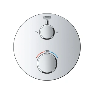 Внешняя часть термостата для душа GROHE Grohtherm на 2 потребителя, круглая, хром (24076000)
