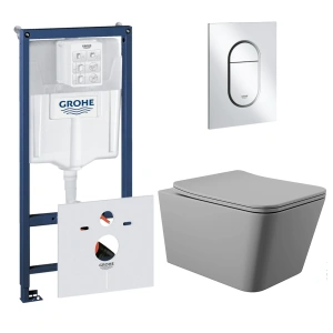 Комплект инсталляции GROHE Rapid SL 3 в 1 (NW0145/S) с унитазом Aqueduto MACIO MACT2130 и сиденьем с микролифтом (NW0559)