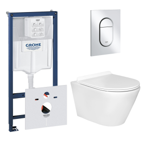 Комплект инсталляции GROHE NW0145/S с унитазом Aquatek АЛЬФА и сиденьем с микролифтом (NW0203)