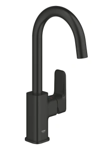 Смеситель для раковины GROHE Cubeo с донным клапаном, L-size, матовый черный (1017712430)