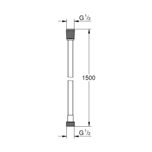 Душевой шланг GROHE Silverflex TwistStop, 1500 мм, темный графит, глянец (107061A000)