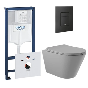 Комплект инсталляции GROHE Solido 38811KF0 с унитазом Aqueduto CONE CONT2130 и сиденьем с микролифтом (NW0545)