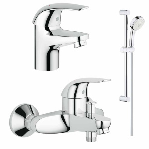 Готовый комплект для ванной комнаты GROHE Euroeco, хром (NB0003-2)