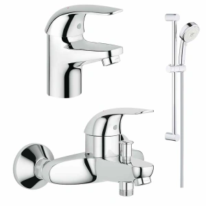 Готовый комплект для ванной комнаты GROHE Euroeco, хром (NB0003-2)