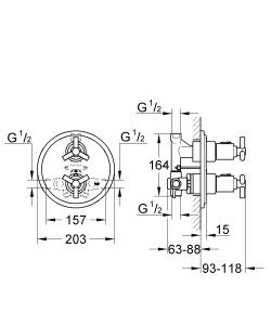 Термостат для душа GROHE Atrio, хром (19144000)
