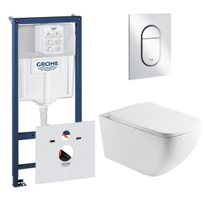 Комплект инсталляции GROHE Rapid SL NW0145/S с унитазом Aquatek МЕДЕЯ AQ1537T-00 и сиденьем с микролифтом (NW0346)