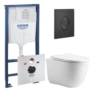 Комплект инсталляции GROHE Rapid SL 1000044 с унитазом Aquatek КЛАССИК AQ1112T-00 и сиденьем с микролифтом (NW0676)